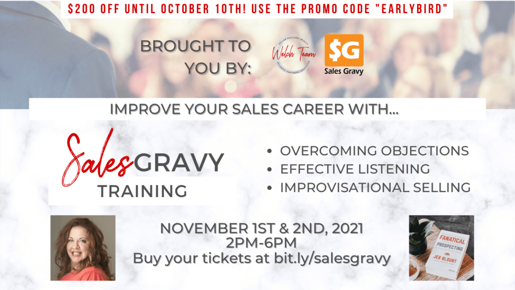 2 Day Sales Gravy Training Event On Sale NOW Welch Team